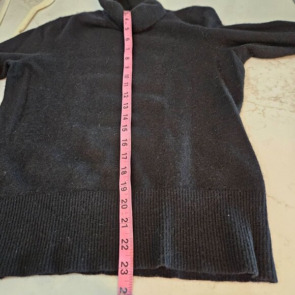 Victor Alfaro Sweater Medium Women Black Turtleneck 100% Cashmere Classic Luxury - Picture 6 of 7